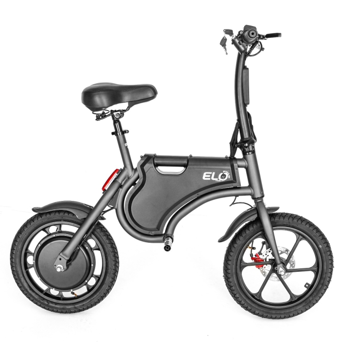 Matt Svart El-Sykkel fra ELO Mobility, Fold 0