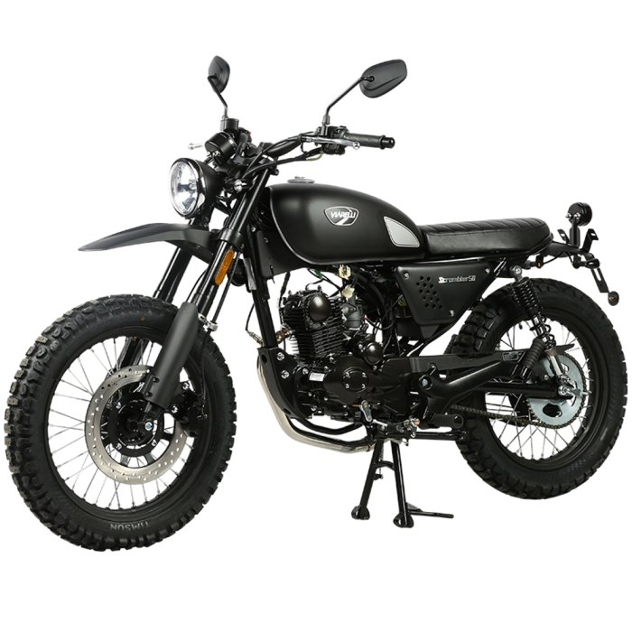 Moped Viarelli Scrambler mattsvart - 45 km/h - Manuell