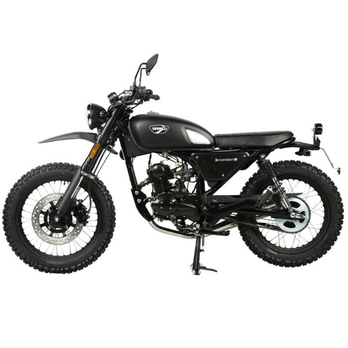Moped Viarelli Scrambler mattsvart - 45 km/h - Manuell