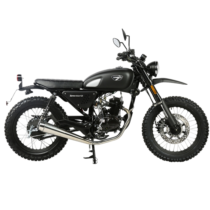 Moped Viarelli Scrambler mattsvart - 45 km/h - Manuell