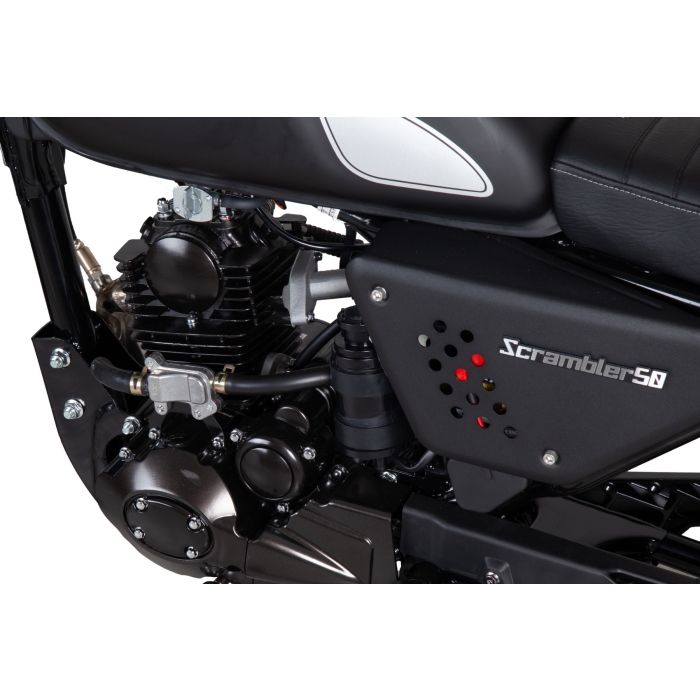 Moped Viarelli Scrambler mattsvart - 45 km/h - Manuell
