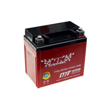 Batteri-, GEL WTX5L-BS (YTX5L-BS) 12V 5Ah-, Baotian Viarelli Classic GT1 50 Sprint, Kina 4 takt scooter 50cc