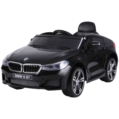 BMW 6 GT 12V elbil for barn &ndash; fjernstyrt, 3-5 km/t, maksimal vekt 30 kg &ndash; svart