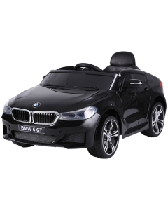 BMW 6 GT 12V elbil for barn – fjernstyrt, 3-5 km/t, maksimal vekt 30 kg – svart