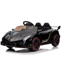 Barneelbil Lamborghini Veneno 12V – Fjernstyrt, 3-5 km/t, maksimal vekt 30 kg – Svart