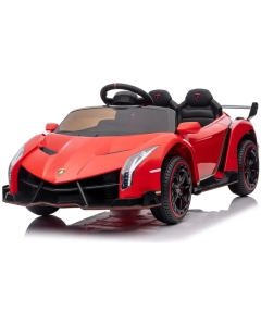 Barneelbil Lamborghini Veneno 12V – Fjernstyrt, 3-5 km/t, maksimal vekt 30 kg – Rød