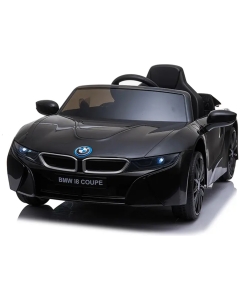 Barneelbil BMW i8 i8 12V – fjernstyrt, 3-5 km/t, maksimal vekt 30 kg – svart
