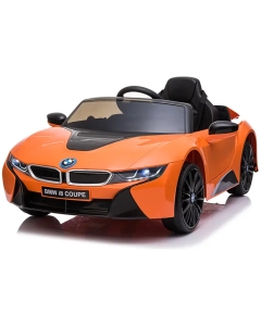 Barneelbil BMW i8 i8 12V – fjernstyrt, 3-5 km/t, maksimal vekt 30 kg – oransje