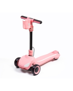 E-scooter for barn X-Pro Nova – trehjuling med RGB lys rosa