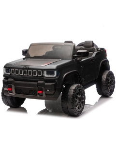 Barne-elbil Jeep 12V 4WD – Fjernstyrt, 3–5 km/t, maksimal vekt 35 kg – Svart