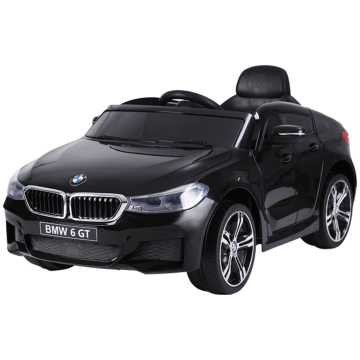 BMW 6 GT 12V elbil for barn – fjernstyrt, 3-5 km/t, maksimal vekt 30 kg – svart