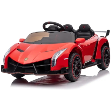 Barneelbil Lamborghini Veneno 12V – Fjernstyrt, 3-5 km/t, maksimal vekt 30 kg – Rød