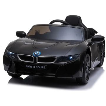 Barneelbil BMW i8 i8 12V – fjernstyrt, 3-5 km/t, maksimal vekt 30 kg – svart