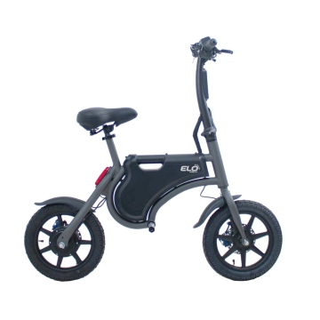Matt Svart El-Sykkel fra ELO Mobility, Fold 1 250W 25 km/h