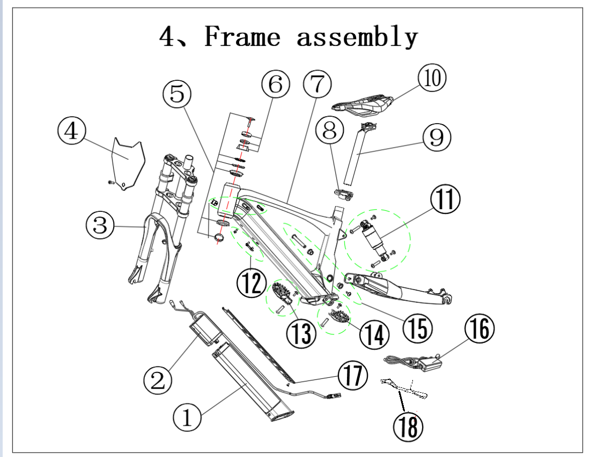 F01: Ram, Framgaffel, Batteri