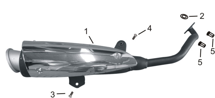 F22: Avgassystem 4-Takt 125cc