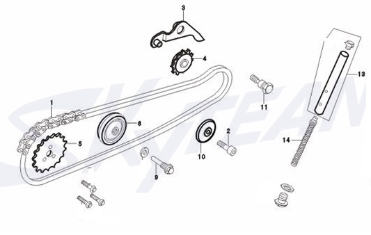 E10: Camchain, tensioner main product photo