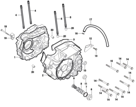 E08: Crankcase assembly