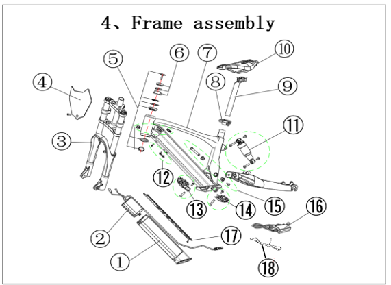 F01: Ram, Framgaffel, Batteri